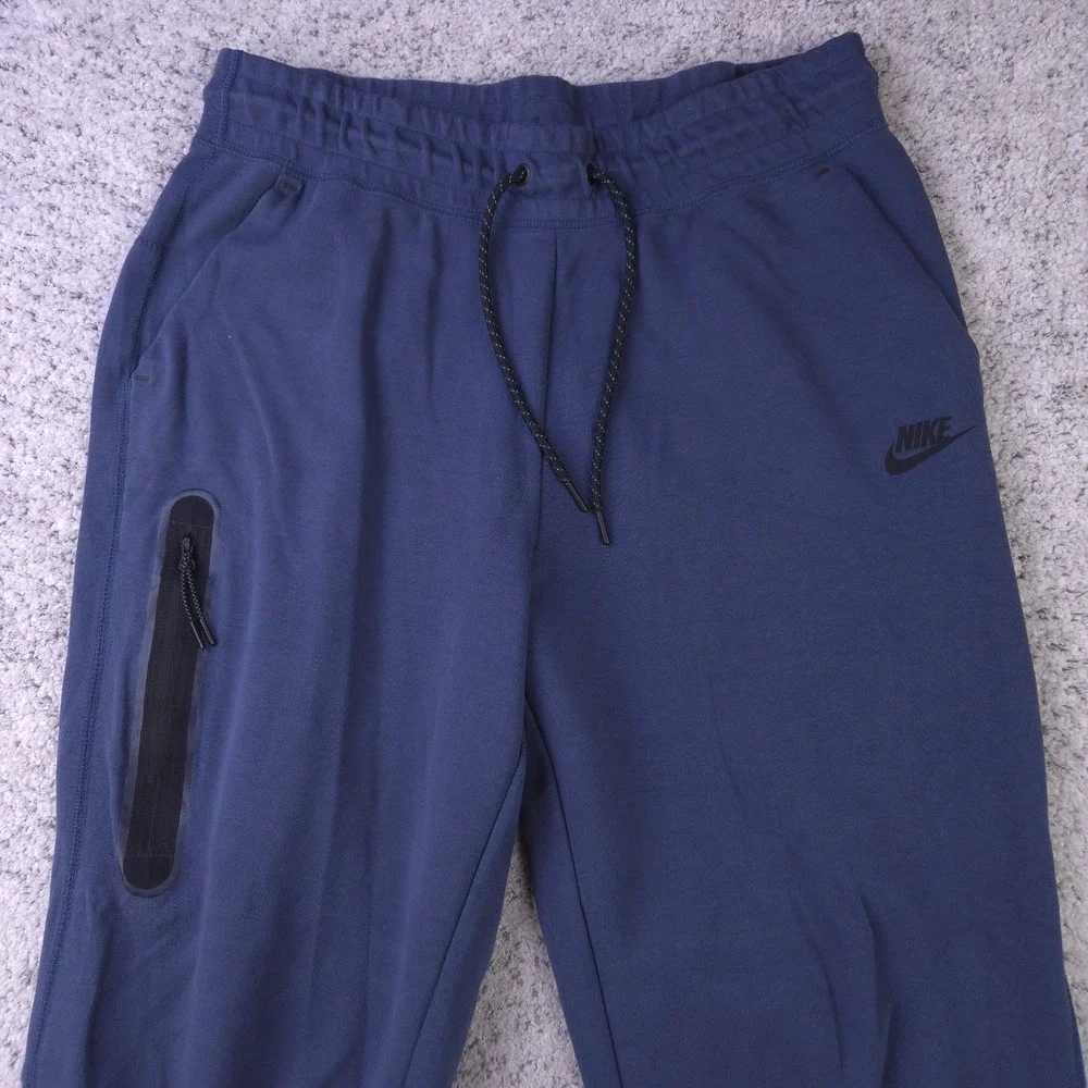 Nike Tech Fleece Joggers Womens Large Sweatpants Pants Blue Sportswear Tapered